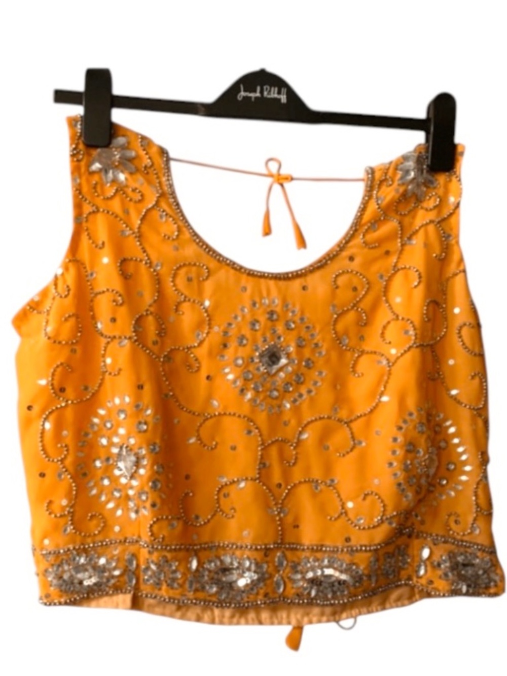 Vibrant Orange & Silver Festive Chaniya Choli - Heavy Mirror Work Diwali Set